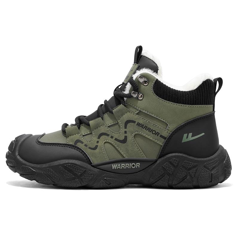 Warrior Fleece Large Cotton Casual Trend Daily Commuting Simple Versatile Martin Boots Men boots Green Black WXP(WZ)-265302M