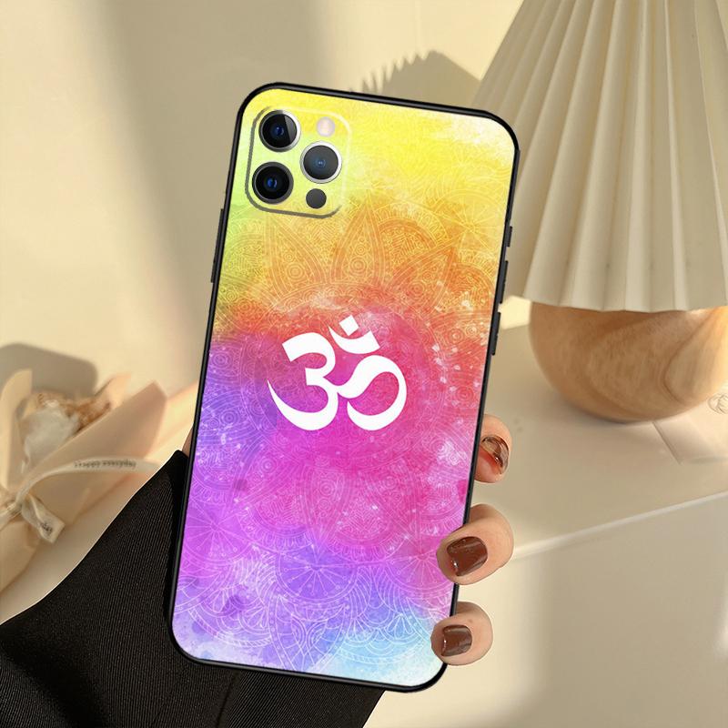 Aum Om Symbol Phone Case For iPhone 13 16 15 11 12 14 17 Pro Max 12 Mini 15 16 Plus 16e 17 Air Cover Funda