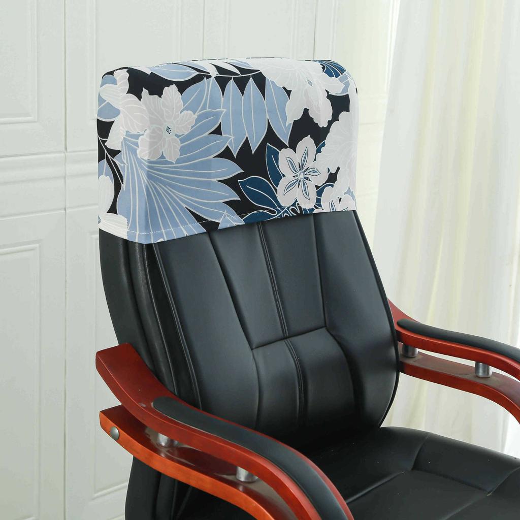 Elastic Boss Chair Headpillow Case Office Chair Cover Swivel Chair Headpillow Case Computer Chair Headpillow Seat Dustproof Head Cover