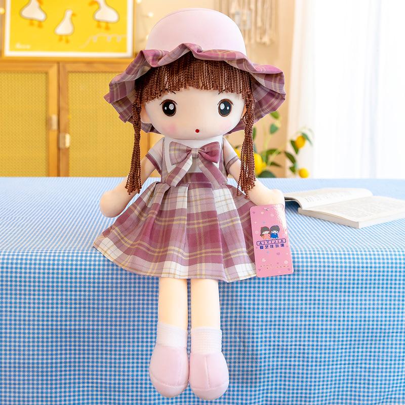 Cute Princess Doll Plush Toy Big Throw Pillow Doll Bed To Sleep with Soothing Doll Girl Birthday Gift