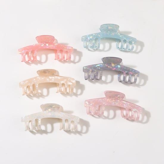 Haarkralle Hohl Design Anti-Rutsch-Zähne Hinterkopf Duschclip Leicht Mittlere Größe Hai-Haarkralle Vielseitiges Haaraccessoire