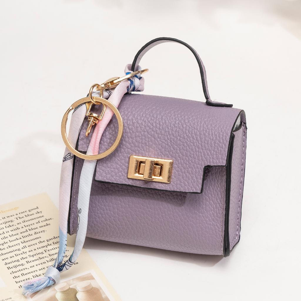 Mini wallet light luxury bag pendant mini platinum bag cute creative car key chain charm lipstick headphone case