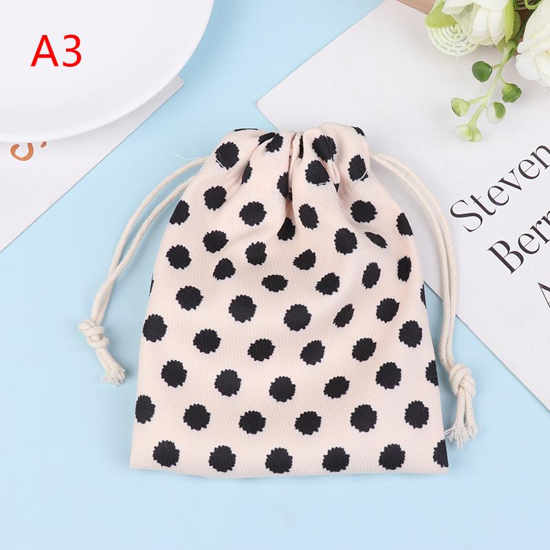 Cute Corduroy Small Lipstick Cosmetic Coin Purse Key Drawstring Storage Bag Women Jewelry Tote Rope Pouch String Bags Organizer