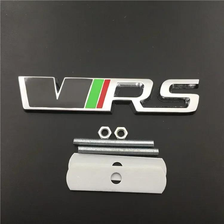 msdf2 For Skoda Rapid Kodiaq Yeti Karoq VRS 2 A7 Tour RS Octavia Fabia Superb Alloy Emblem Car Front Grille Badge Stickers Accessories