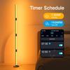 Smart LED Corner Floor Lamp Dimmable RGBICWW Remote Control Voice Music Sync Timer for Bluetooth DIY Foldable Standing Light