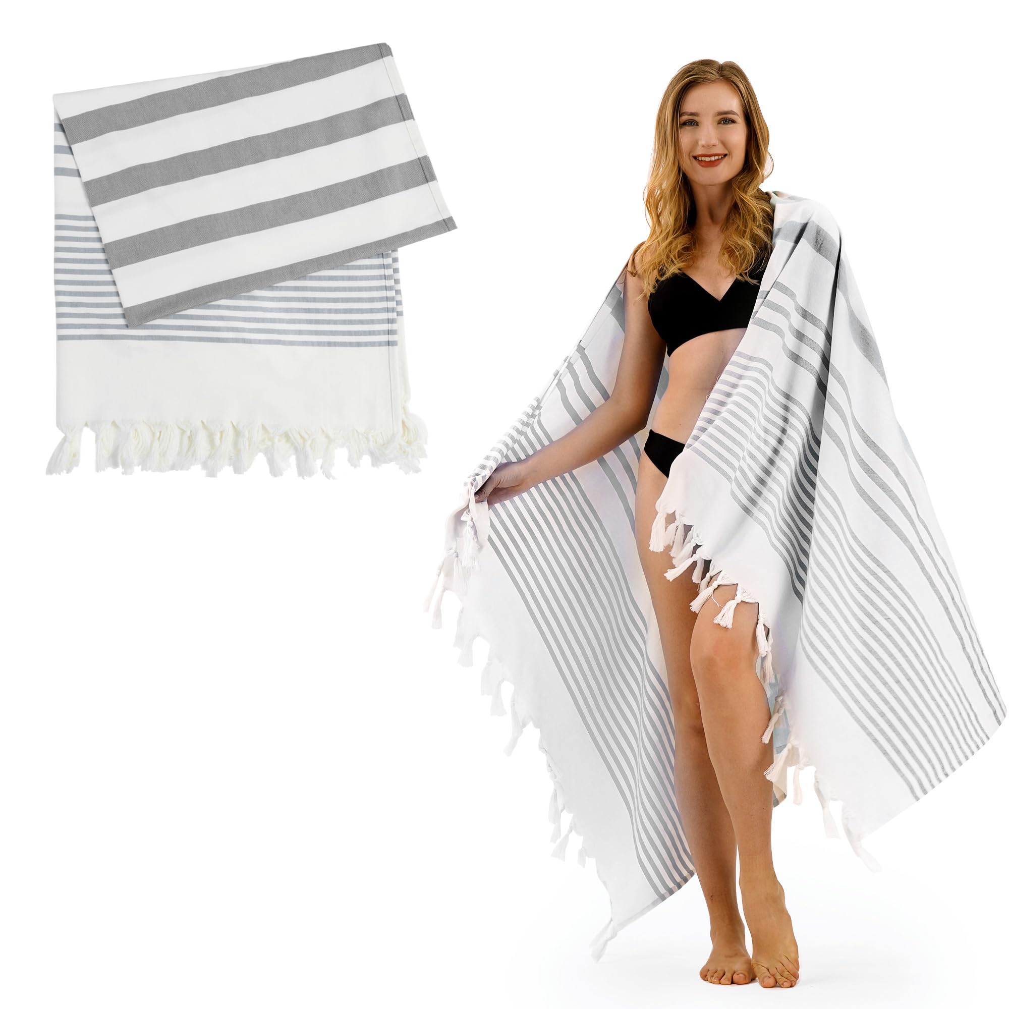 

Winthome Пляжное бамбуковое волокно Вода Район Антибактериальное бамбуковое волокно Бассейн Полосатый Дорожный Большой Полосатый Узор Полотенце, Полотенце, Пескостойкое, Впитывающее,