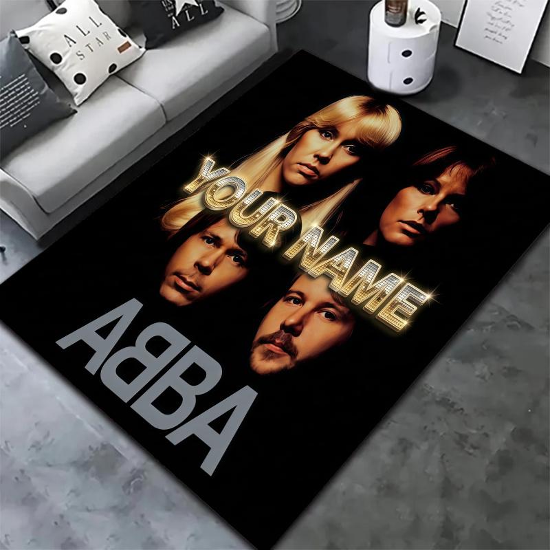 Abba Custom Name Carpet Rug For Living Room Bedroom Home Sofa Decoration Kids Play Nonslip Floor Mat