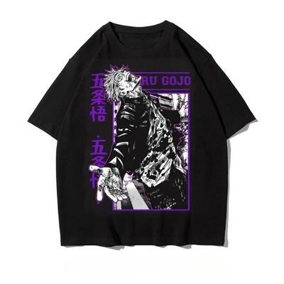 Japanese Anime Jujutsu Kaisen Graphic T-shirt Unisex and Women Summer Fashion Loose Casual Cotton Street Top Short Sleeve