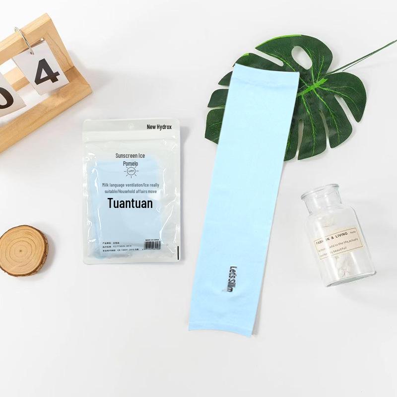 Armstulpen aus Eisseide für Sommerradfahren: Sonnenschutz & Kühlung, Einfarbig