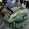 Dragon Round Area Rug,Carpet Rug for Living Room Bedroom Sofa Playroom Decor,Non-slip Floor Mat