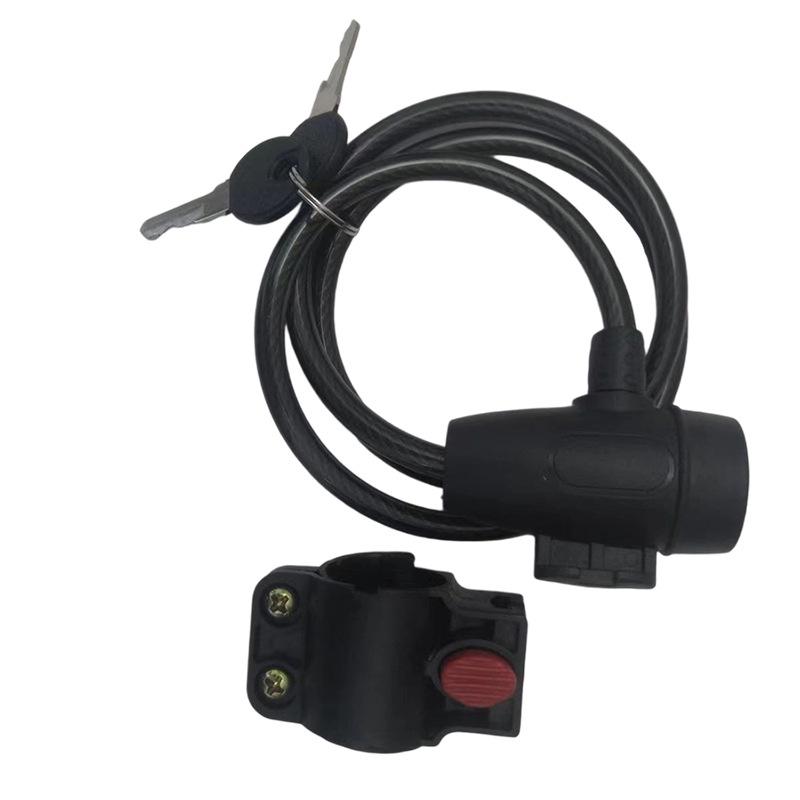 Compact Steel Cable Mountain Bike Lock - Anti-theft Key Lock, Shear-resistant Bicycle Accessory