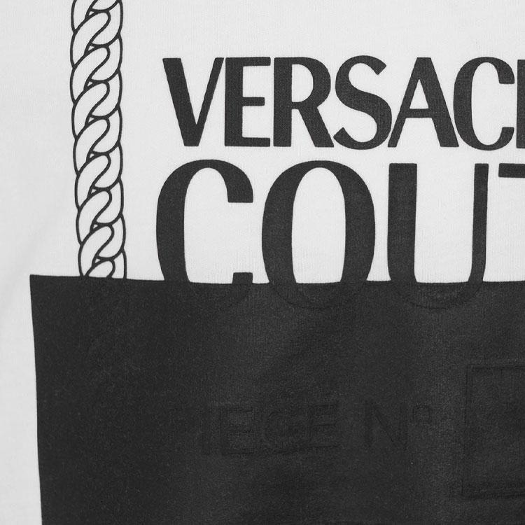 Versace Round Neck Logo Print Short Sleeve T-Shirt Men Tops 72GAHP0-3CJ00P-21003