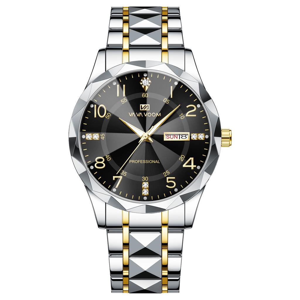 Watch Strength Men's Watch Cut Diamond Design Watch