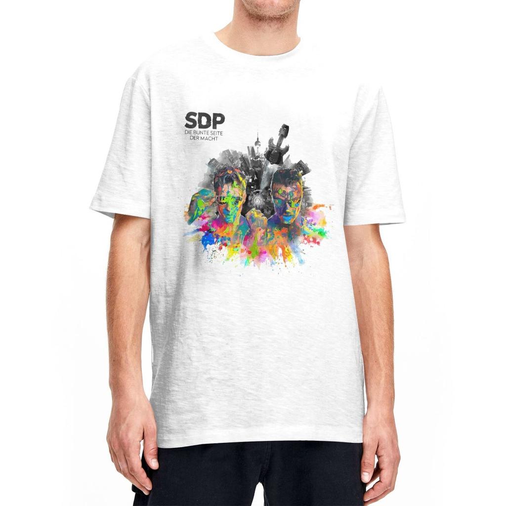 Sdp Band Music Singer 2024 Tour T-Shirt Summer Germany Rock T Shirts 100% Cotton Tee Shirt For Men's Short Sleeve Casual Tops
