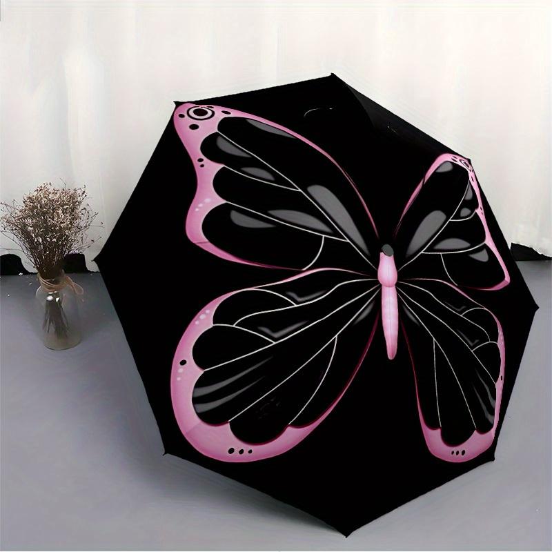 1pc Butterfly Wings Automatic Open/close Folding Umbrella, Compact Portable Travel Umbrella,Durable Construction Yy250814160