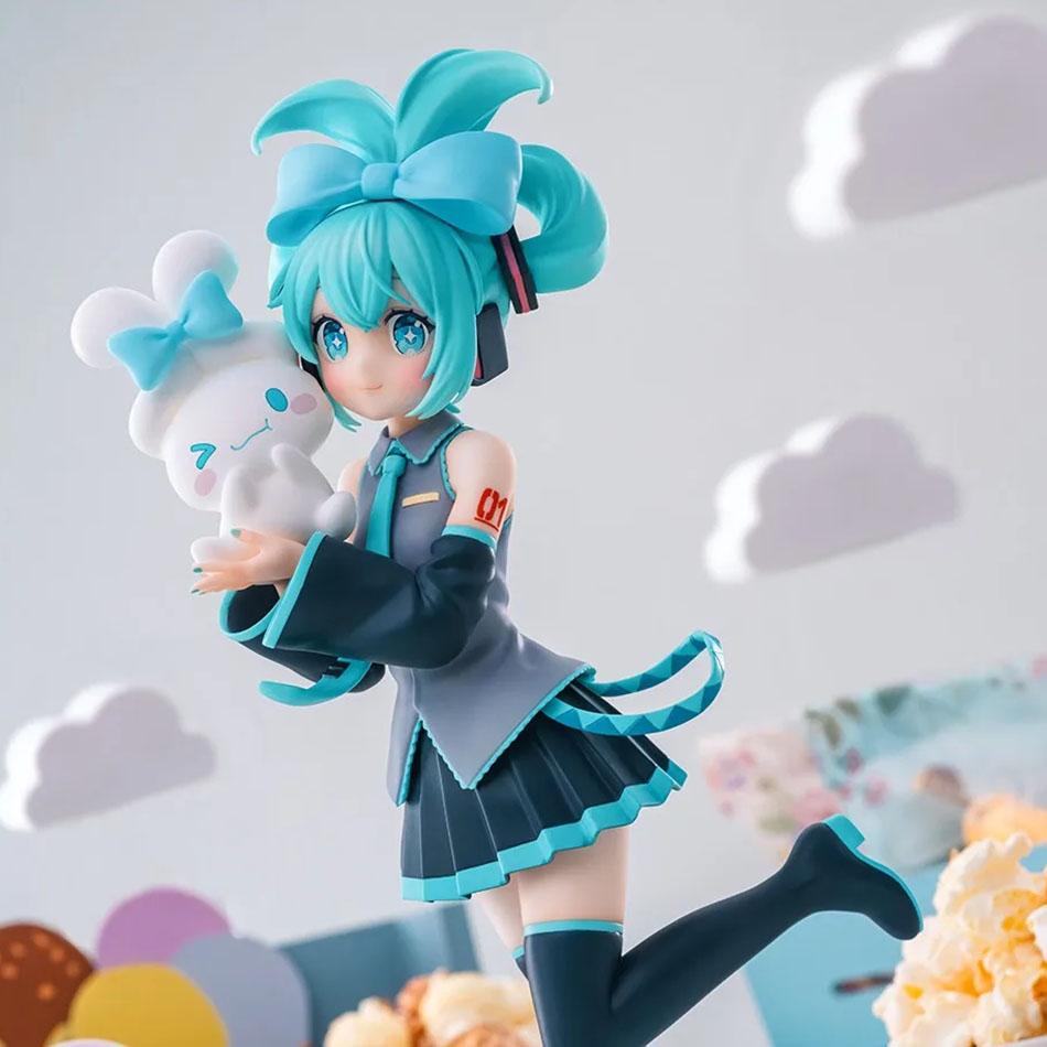 Heet 21CM Anime Hatsune Miku X Cinnamoroll Figuur Anime Periferie Verzamelaar Modellen Decoratieve Versieringen Kinderen Kawaii Cadeau