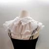Lace Floral Pattern False Collar Elegant Woman Dress Shirt Decorative Collar