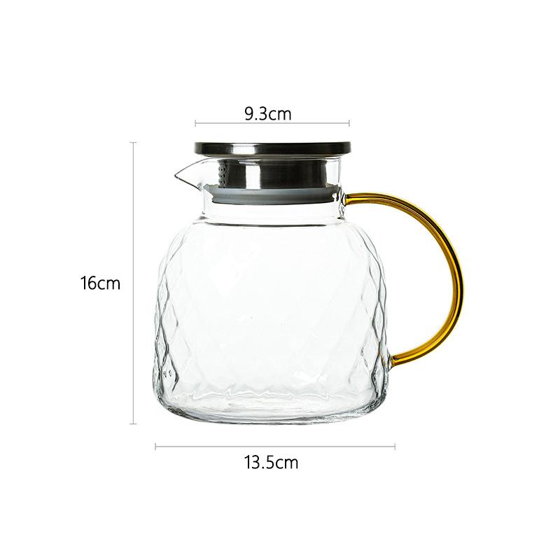 Creative Cold Kettle Cold Cold Brewing Pot Household Water Pot with Handle Summer Transparent Beverage Pot Kitchen Accessories