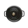Cocotte ronde - staub - ø 24 cm - noir mat - compatible induction - couvercle auto-arrosant