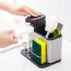 Multifunction Soap Dispenser Stainless Steel Faucet Storage Rack Sponge Storage Holder  Restaurant