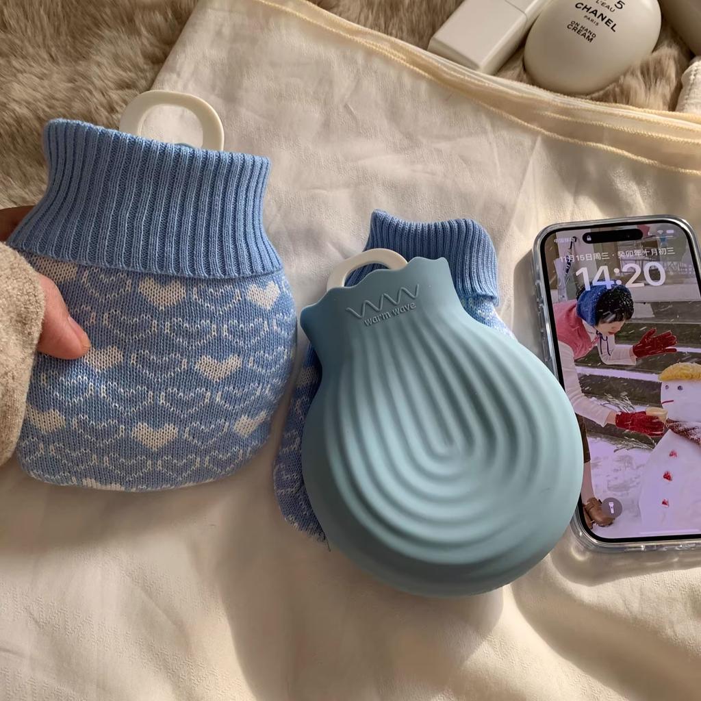 Silicone Environmentally Friendly Water Injection Hot Water Bottle Hand Warmer Hot and Cold Available Good Tactile Feel Simple