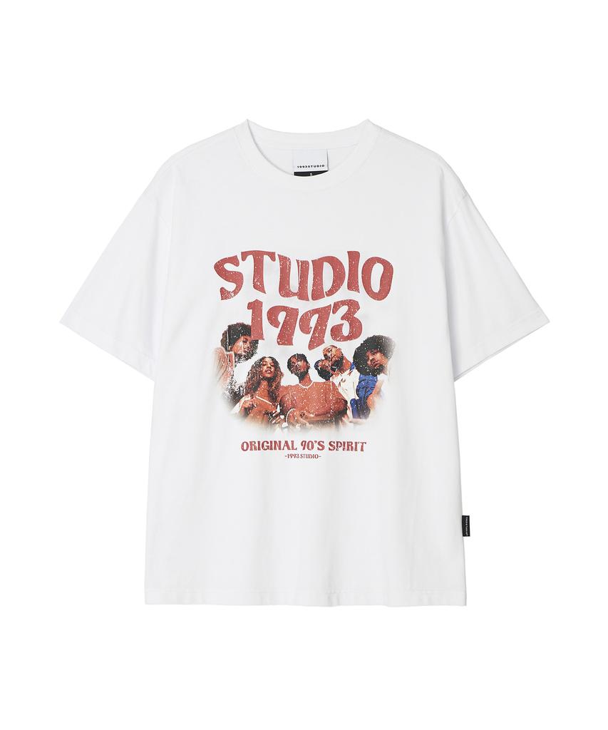 1993STUDIO Wave Studio Graphic T-Shirt_White