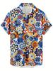 Colorful Easy Floral Vintage Pattern 3D Print Men'S Shirt Fashion Casual Party Hip-Hop Rock Street Hawaiian Shirt
