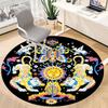 1pc Psychedelic Tiger Chair Carpet for Office, Round Non Slip Durable Large Size Office Carpet, Suitable for Office
