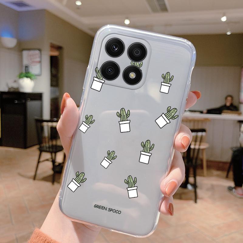 For Honor 70 Lite 5G Case Silicone Soft Clear TPU Coque for Honor X8a X8b X8c X8 5G X6 Phone Cover Print Shell Protection Women