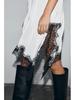 European & American Style Women's Sexy Lace Patchwork Asymmetrical Spaghetti Strap Dress