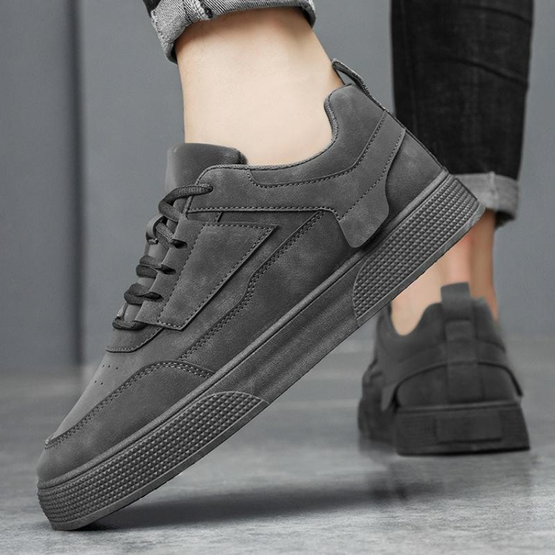 Men's Sneakers Platform White Shoes Fashion Outdoor Casual Shoes Plus Size Comfortable Vulcanized Shoe Shallow Lace-up Men Shoes