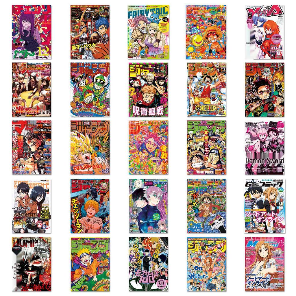 51 Japanese Anime & Cartoon Graffiti Stickers: Attack on Titan Decoration for Water Bottles & Phone Cases