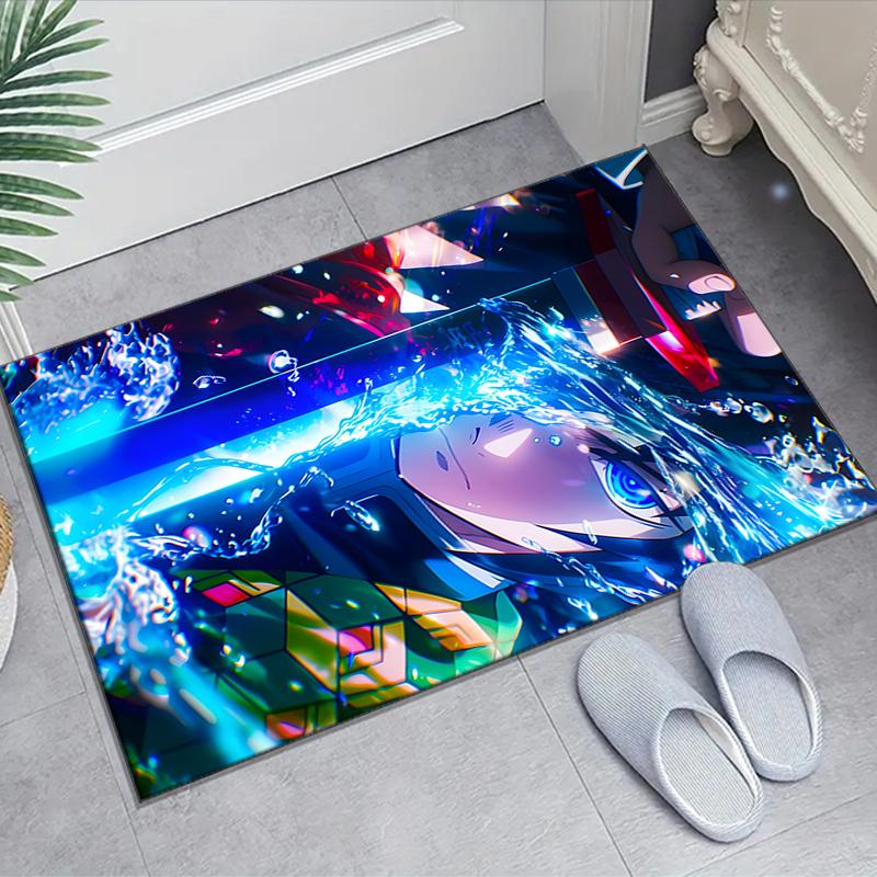 1pc Demon Slayer5 Design Area Rug - Non-Slip, Soft & Cozy Floor Mat for Living Room, Bedroom, Office - Indoor/Outdoor Decorative Carpet