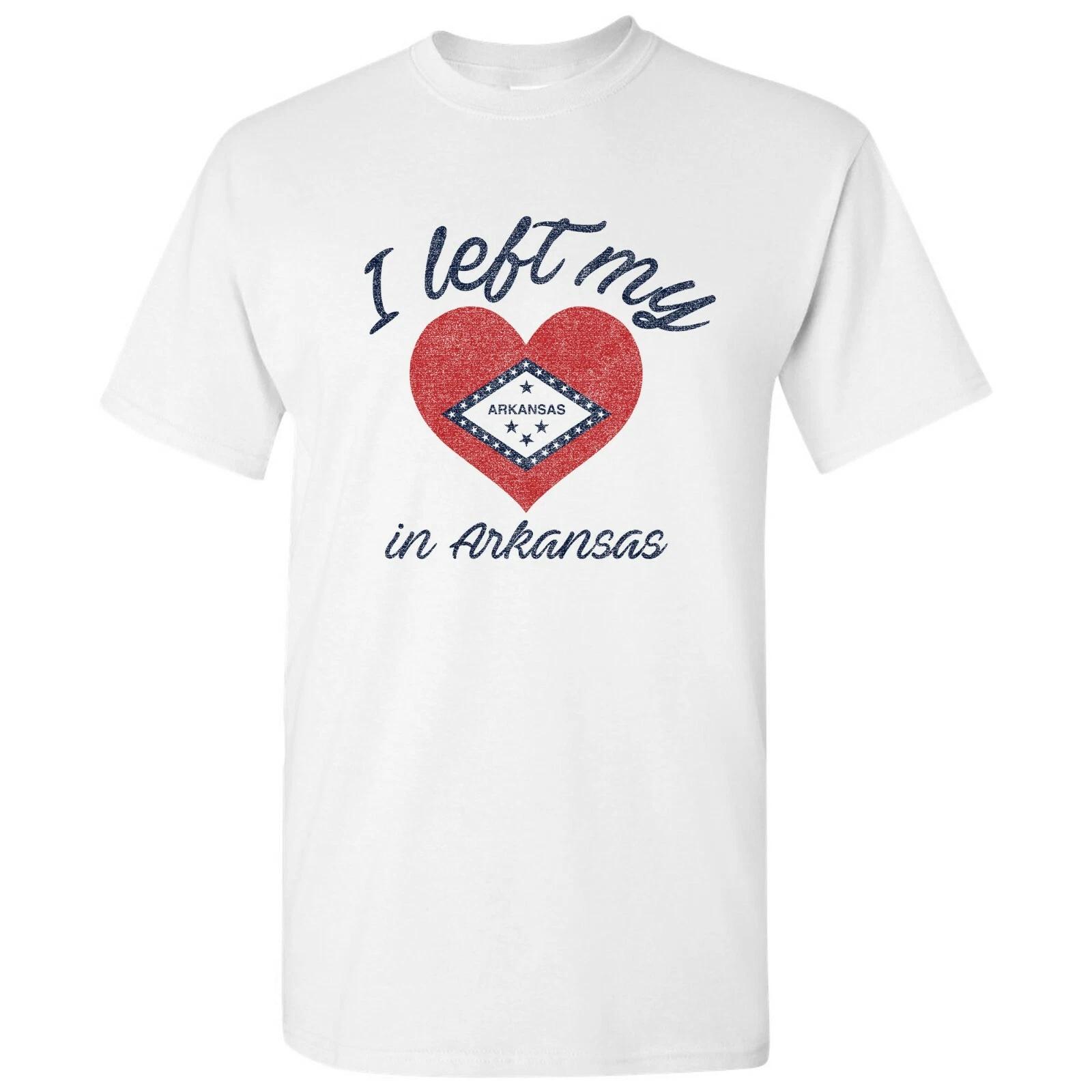 I Left My Heart In Arkansas- Hometown Pride T-Shirt - White XL