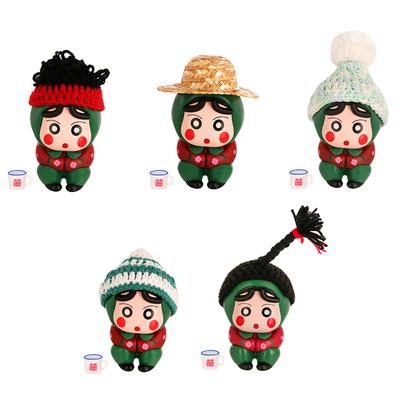 Cartoon Cute Anime Figure Car Ornaments Funny Lovely Countryside Version Model Collection Dolls Ornaments Birthday Gifts