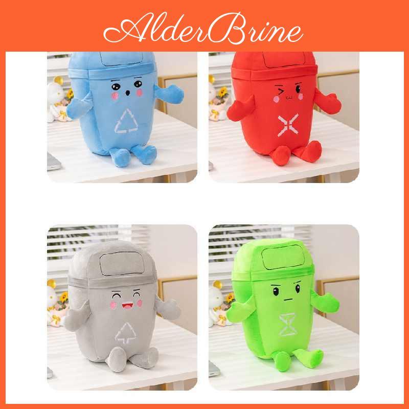 Plush Plant Shaped Garbage Bin Toy With Pp Cotton Filling For Kids Room Decor