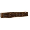 Wall Mounted TV Cabinets (2 Pcs) Smoked Oak 100 X 30 X 30 Cm Engineered Wood
