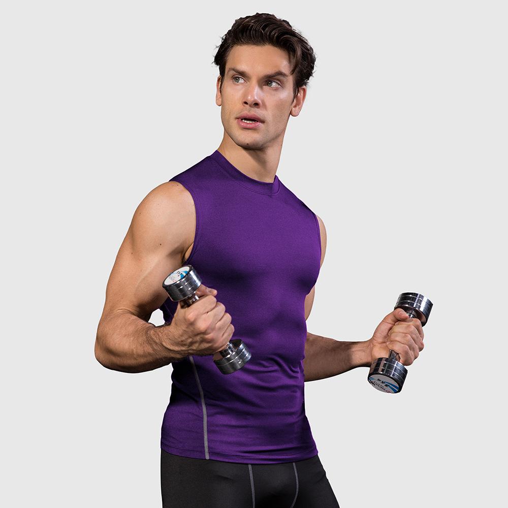 Sportsvest for menn Løping Quick Dry Bodybuilding Fitness Tanktrening Jogging Ermeløs utendørs Overdeler
