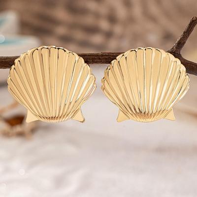 Ocean Series Irregular Shell Stud Earrings for Women - Creative, Unique Design