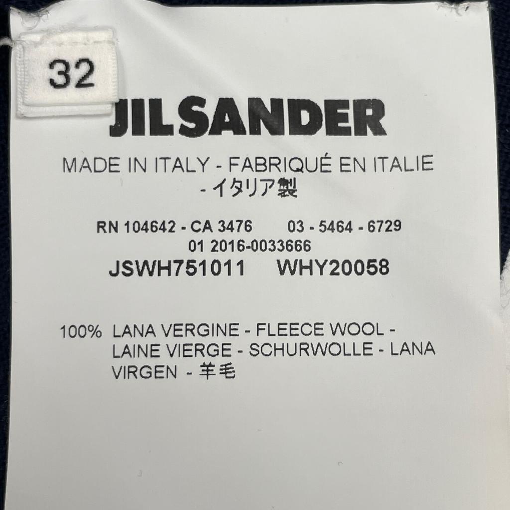 JIL SANDER JSWH751011 Navy Wool V-Neck Knit tops 32 NavyUsed
