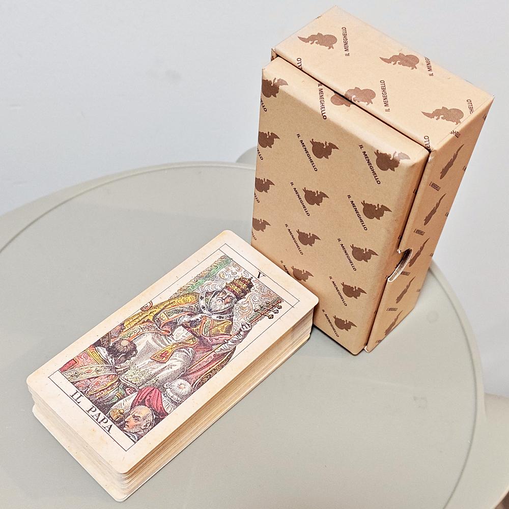 12*6cm Tarot Soprafino 1830 Vintage Italienisches Tarot Deck in Stabiler Box, Historische Reproduktion, 78 Karten Doppelt geprägt