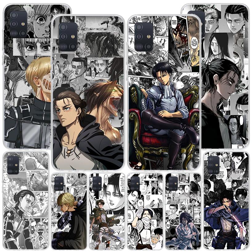 Attack Anime Phone Case For Samsung Galaxy A52 A32 A22 A12 A51 A31 A50S A30S A20S A10S Note 20 Ultra 10 Plus S10 A72 A71 Galaxy