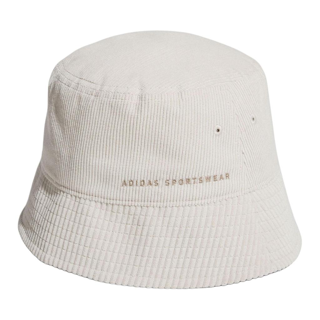 Adidas Logo Corduroy Fisherman Hat Women Hats White JH3716
