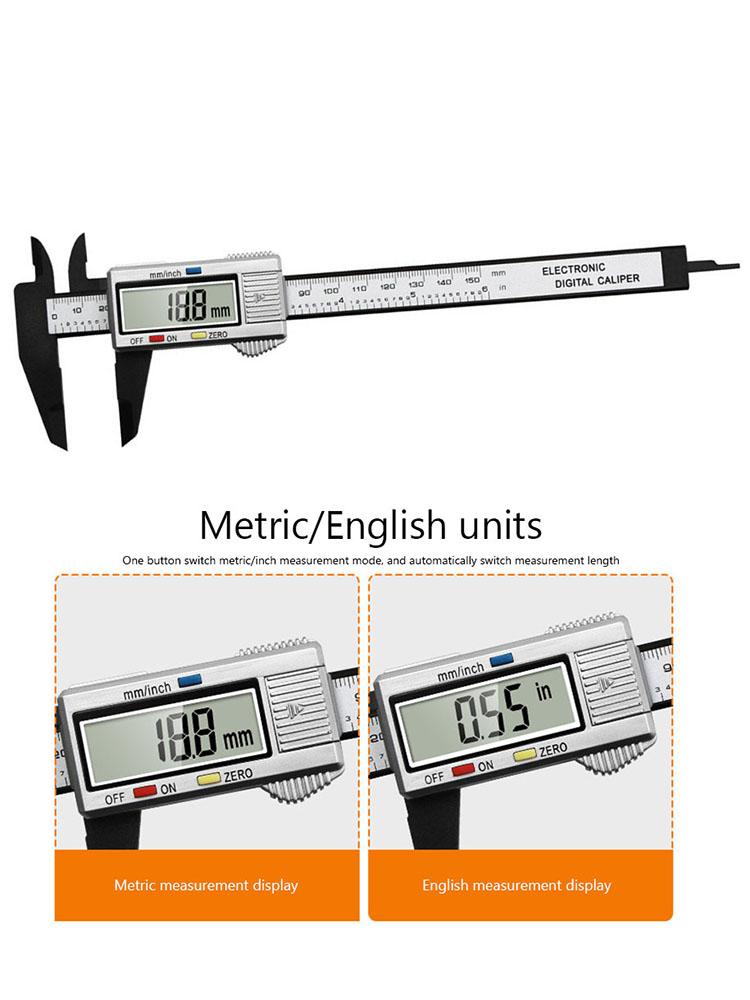 Carpentry Tools High-strength Plastics 0-150mm Digital Electronic Calipers Gadgets 4 Measuring Functions 0.1mm Accuracy