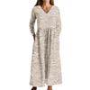 Women's Fashion Dress Spring V-neck Long Sleeve Dress