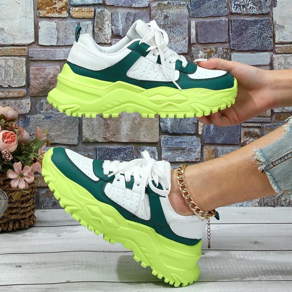 Women's Trendy Height-Enhancing Dad Sneakers: Thick-Soled, Breathable, Lightweight, Fashionable, Versatile Outdoor Sports Shoes.