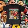 Men's Casual Wear Tee Portugal C Ronaldo CR7 Short Sleeved T-shirt Women Loose Large Size Tshirt Cotton No. 7 Riyadh Jersey Tops