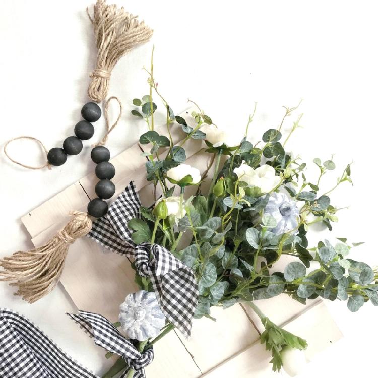 Tassel Farmhouse Beads Room Decor Rustic Wedding Vase Ornament Wood Material