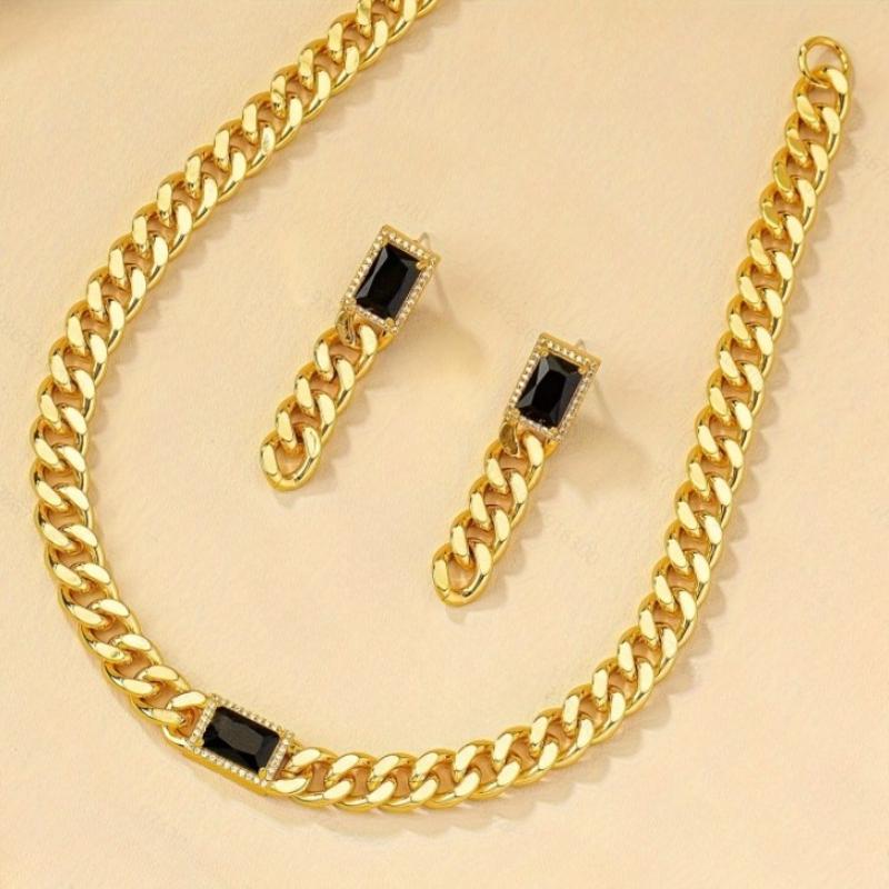 Europe and The United States Personality Creative Chain Square Necklace, Women's Classic Jewelry Accessories