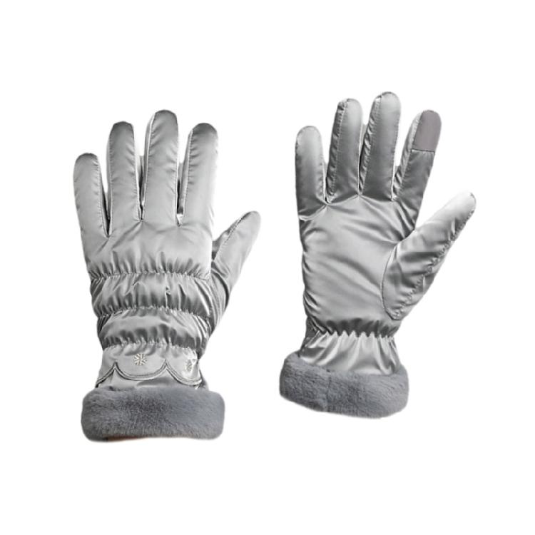 Women Padded Gloves Touchscreens Gloves Winter Fleece Thickened Warm Cycling Mountaineering Skiing Plushes Cotton Gloves